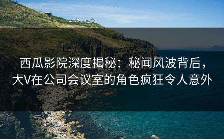 西瓜影院深度揭秘：秘闻风波背后，大V在公司会议室的角色疯狂令人意外